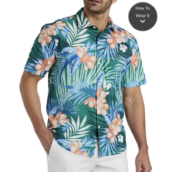 TommyBahama Coast Jungle Royale IslandZone®Short-Sleeve Shirt